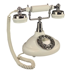 アマゾンホットセールレトロヴィンテージ電話、クラシックメタルベルリンガー、アンティーク有線家庭用電話、プッシュボタン付き（PA198）