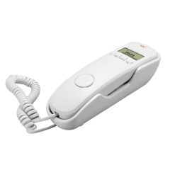Bonito diseño FSK/DTMF Trimline identificador de llamadas teléfono y extensión de teléfono fijo con indicador LED para llamadas entrantes (PA020)