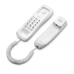 Самый дешевый проводной телефон Trimline с фиксированной линией в Китае, светодиодным индикатором звонка и кнопками телефона на базовой фабрике (PA060)