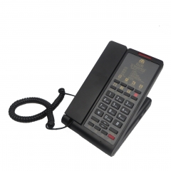 Teléfono de habitación de hotel de moda con teclas de servicio de habitación de memoria de un toque e indicación de LED rojo para llamadas entrantes (PA039)
