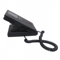 Telefone de quarto de hotel moderno com teclas de serviço de quarto com memória de um toque e indicação de LED vermelho para chamadas recebidas (PA039)