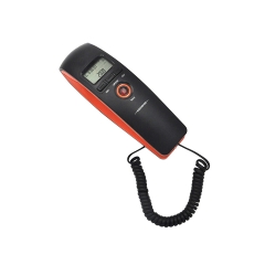 Teléfono doméstico Trimline de fácil montaje en pared mejorado de Beawin con pantalla de llamadas entrantes y timbre LED rojo y no requiere batería (PA051)