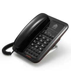 Werksverkauf OEM-Hotelzimmer Festnetztelefon mit anpassbarer Frontplatte und klarer Freisprecheinrichtung (PA044)