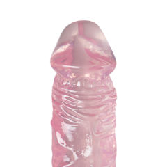 8.7'' Clear Pink Realistic Dildo with Suction Cup