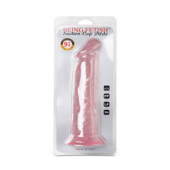 8.7'' Clear Pink Realistic Dildo with Suction Cup
