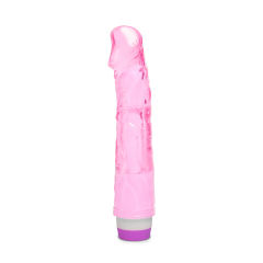 Clear Pink Flexible Basic Realistic Vibrator
