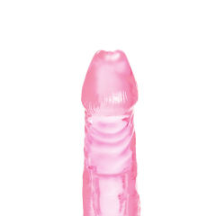 Clear Pink Flexible Basic Realistic Vibrator