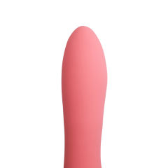 Pink Color 7 Speeds Rechargeable Silicone Vibrator with Rotation and Heating