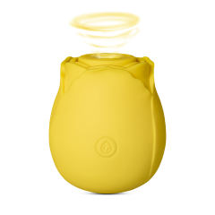 7-Function Yellow Color Silicone Clitoral Sucking Rose Vibrator