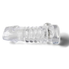 Clear Color Vibrating Penis Sleeve