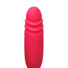 Red Color Silicone Clitoral Rose Vibrator with Thrusting Vibrator