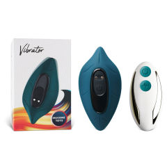 9-Speed Leaf-Shaped Vibrating Egg with Remote Control - Dark Green, Medical Grade Silicone & ABS, Waterproof, USB Rechargeable