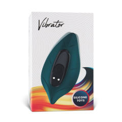 9-Speed Leaf-Shaped Vibrating Egg with Remote Control - Dark Green, Medical Grade Silicone & ABS, Waterproof, USB Rechargeable