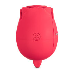 7-Function Red Color Silicone Clitoral Rose Sucking Vibrator with Vibrating Tongue