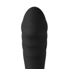 7.68'' Black 12-Speed Rechargeable Vibrating & Tongue-Licking Silicone Vibrator