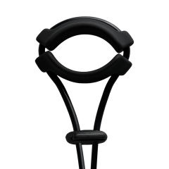 Black Color Silicone Cock Ring with Single Ball