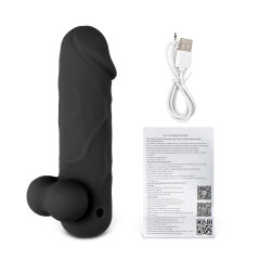 App-Controlled Black 10-Speed Rechargeable Waterproof Vibrating Mini Dildo