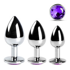 Customizable Metal Butt Plug Set ( Purple Color )