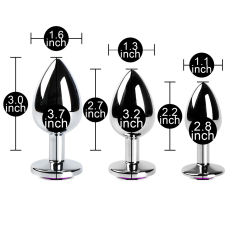 Customizable Metal Butt Plug Set ( Purple Color )