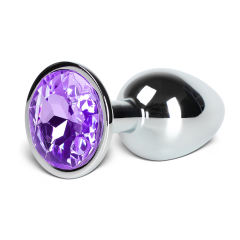 Purple Small Metallic Anal Plug