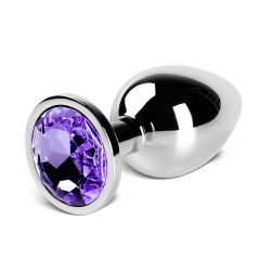 Purple Medium Metallic Anal Plug
