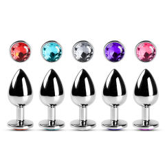 Purple Medium Metallic Anal Plug