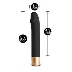 7-Speed Black & Gold Medical-Grade Silicone Rechargeable Vibrator