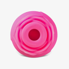 Glow-in-the-Dark 10-Function Magenta Silicone Rechargeable Clitoral Sucking Rose Sex Toy