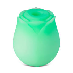 Glow-in-the-Dark 10-Function Green Silicone Rechargeable Clitoral Sucking Rose Sex Toy