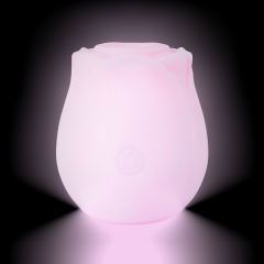 Glow-in-the-Dark 10-Function Pink Silicone Rechargeable Clitoral Sucking Rose Sex Toy