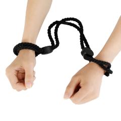 45cm Adjustable Black Polyester Bondage Handcuff Rope