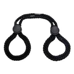45cm Adjustable Black Polyester Bondage Handcuff Rope