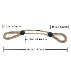 45cm Adjustable Brown Polyester Bondage Handcuff Rope