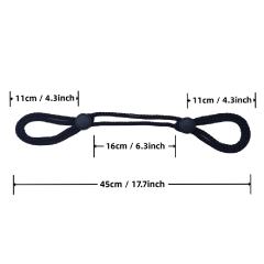45cm Adjustable Black Polyester Bondage Handcuff Rope