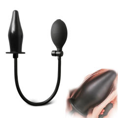 Black Inflatable Anal Plug