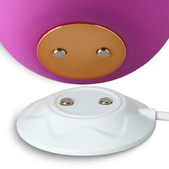 Glow-in-the-Dark 10-Function Purple Silicone Rechargeable Clitoral Sucking Rose Sex Toy