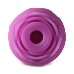 Glow-in-the-Dark 10-Function Purple Silicone Rechargeable Clitoral Sucking Rose Sex Toy