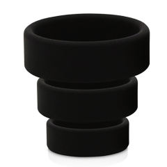 Enhanced Black Color Silicone Triple Cock Ring Set