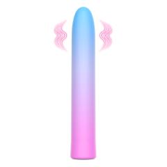 10-Speed Blue & Pink Rechargeable Silicone Vibrator with USB Magnetic Charging