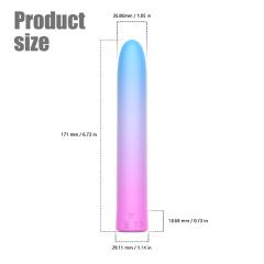 10-Speed Blue & Pink Rechargeable Silicone Vibrator with USB Magnetic Charging
