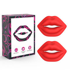 Red 9-Speed Rechargeable Silicone Vibrating Nipple Clamps with Remote Control