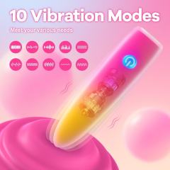 10-Speed Multicolor Rechargeable Silicone Bullet Vibrator with USB Magnetic Charging
