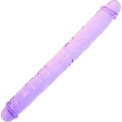 13.20'' Clear Purple Body-Safe TPE Double Ended Dildo