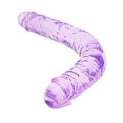 13.20'' Clear Purple Body-Safe TPE Double Ended Dildo