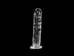 7.09'' Clear Body-Safe TPE Dildo with Strong Suction Cup