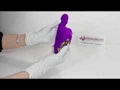 7-Speed Purple Rechargeable Vibrating & Tongue-Licking Massager with Thrusting Function