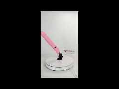 10-Speed Pink Rechargeable Silicone Vibrator with Thrusting & App Control