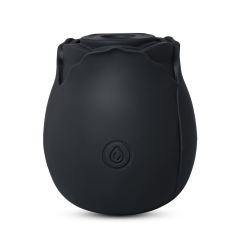 7-Function Black Color Silicone Clitoral Sucking Rose Vibrator