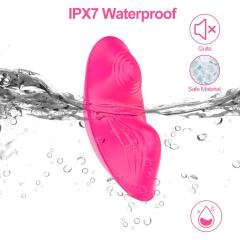 9-Speed Magenta App-Controlled an Remote-Controlled Rechargeable Silicone Wearable Panty Clitoral Vibrator