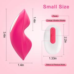 9-Speed Magenta App-Controlled an Remote-Controlled Rechargeable Silicone Wearable Panty Clitoral Vibrator